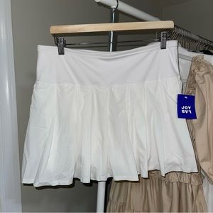 BNWT Joy Lab High-Rise Pleated Skort In White Size XL